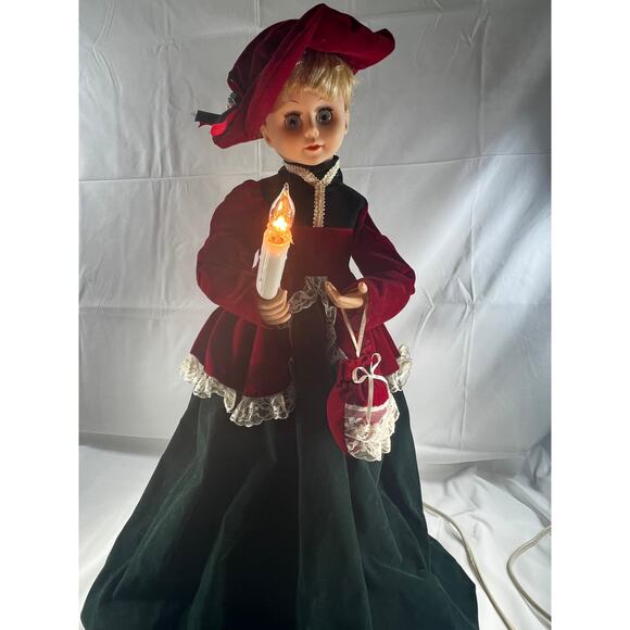 Victorian Animated Christmas Doll Musical Mam'Selle 90s Dynasty Holiday Classic - Picture 7 of 17